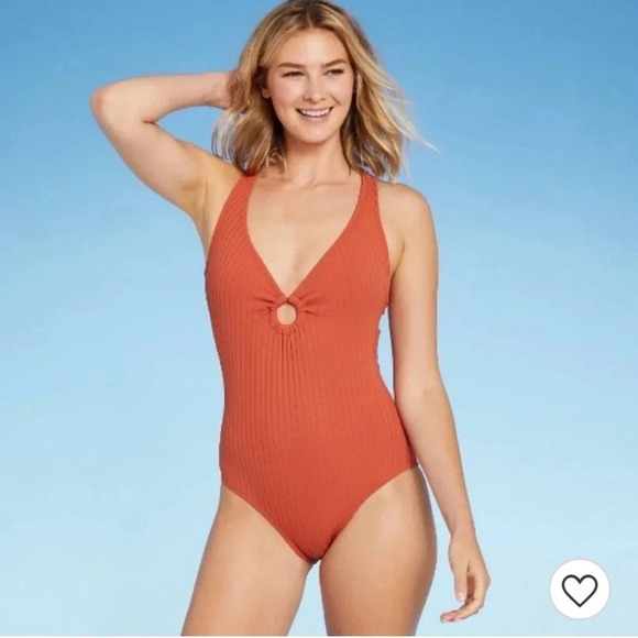 Kona Sol Other - Kona Sol one piece swimsuit with tie back and chest ring size small